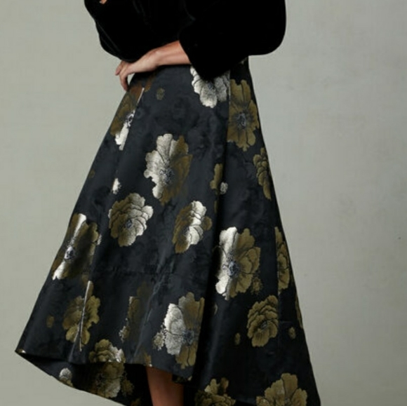 NWT Melanie Lyne gorgeous red floral print skirt - Picture 5 of 8